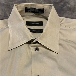 Claiborne Men's Light Tan Dress Shirt 15 32/33